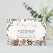 ディスプレイシャワーフローラウッドランドフォレストガールベビー エンクロージャーカード (スタンド正面)