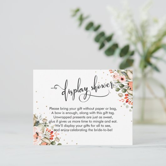 ディスプレイシャワーフローラ紙吹雪エンクロージャカード ポストカード (スタンド正面)