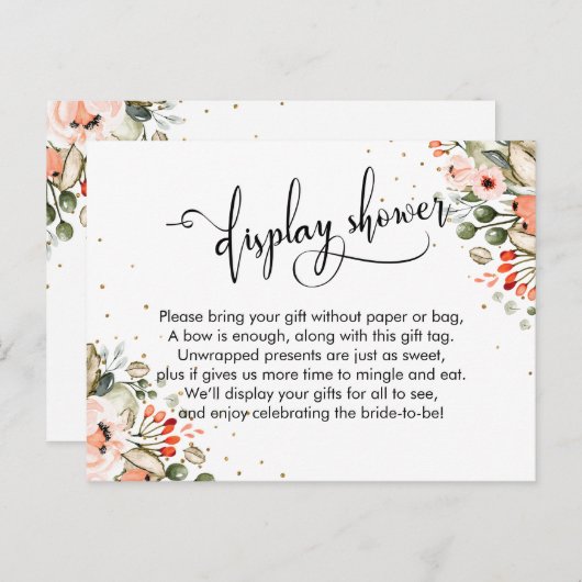 ディスプレイシャワーフローラ紙吹雪エンクロージャカード ポストカード (正面/裏面)