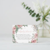 ディスプレイシャワー囲いボーホ赤面バラリース 名刺 (スタンド正面)