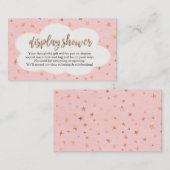 ディスプレイシャワー挿入女子ベビーシャワー招待状 エンクロージャーカード (正面/裏面)