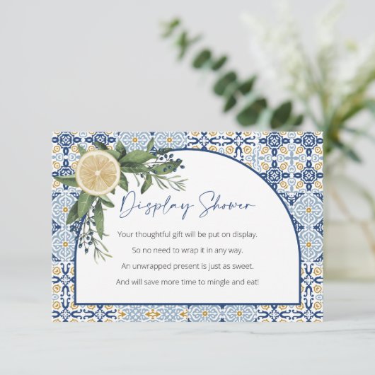 ディスプレイシャワー未包の柑橘類イタリアンテーマE エンクロージャーカード (スタンド正面)