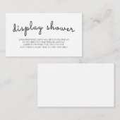 ディスプレイシャワー白黒ベビーシャワー筐体 エンクロージャーカード (正面/裏面)