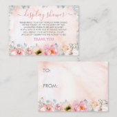 ディスプレイシャワー赤面ピンクフローラカボチャ エンクロージャーカード (正面/裏面)