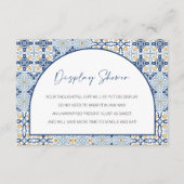 ディスプレイシャワー、カプリ赤ちゃんシャワーイタリアン、テーマ エンクロージャーカード (正面)