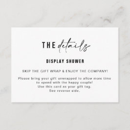 ディスプレイシャワー 挿入カード & ギフトタグ | ミディアム エンクロージャーカード