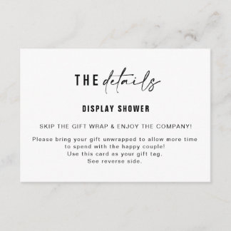 ディスプレイシャワー 挿入カード & ギフトタグ | ミディアム エンクロージャーカード