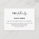 ディスプレイシャワー 挿入カード & ギフトタグ | 小 エンクロージャーカード (正面)
