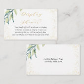 ディスプレイシャワーNoWrap緑の葉の金ゴールド（ばちゃばちゃ）跳ねる エンクロージャーカード (正面/裏面)