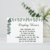 ディスプレイブライダルウェディングシャワーグリーンユーカリプタス  エンクロージャーカード (スタンド正面)