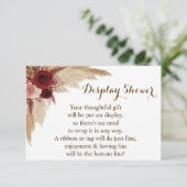 ディスプレイブライダルウェディングシャワーパンパスグラス エンクロージャーカード (スタンド正面)