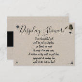 ディスプレイブライダルウェディングシャワーペン&インクウェル エンクロージャーカード (正面/裏面)