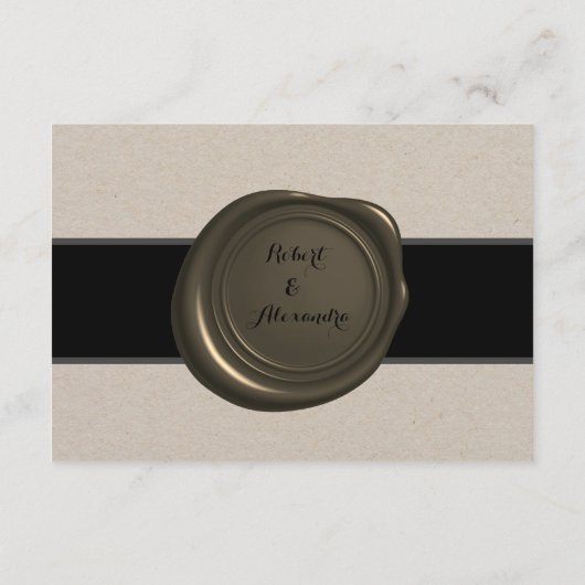 ディスプレイブライダルウェディングシャワーペン&インクウェル エンクロージャーカード (裏面)