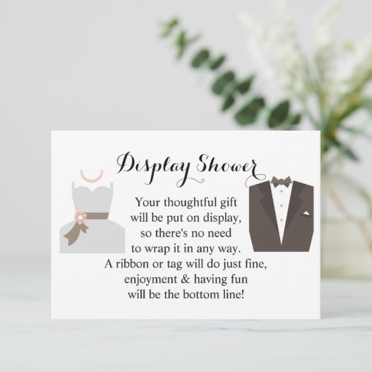 ディスプレイブライダルウェディングシャワー新郎新婦 エンクロージャーカード (スタンド正面)