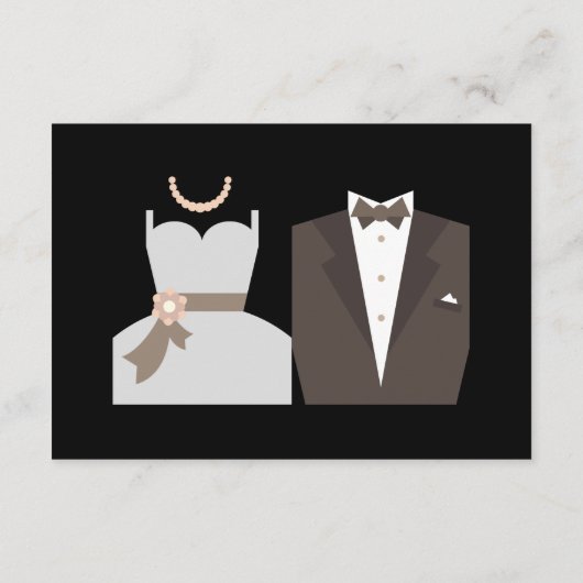 ディスプレイブライダルウェディングシャワー新郎新婦 エンクロージャーカード (裏面)