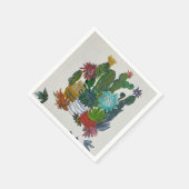 ディスプレイ上の多肉株 スタンダードカクテルナプキン (角)