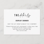 ディスプレイ シャワー インサート & ギフト タグ | ミディアム エンクロージャーカード (正面)