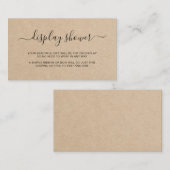 ディスプレイ シャワー ブラウン ジェンダーニュートラル ベビーシャワー エンクロージャーカード (正面/裏面)