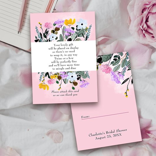 ディスプレイ シャワー プリティー ワイルドフラワー 芝生 ギフトタグ エンクロージャーカード