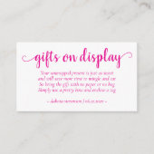 ディスプレシンプルイのホットピンクのギフト | マゼンタイベント エンクロージャーカード (正面)