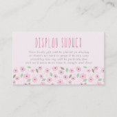 ディスプレーシャワー ノーラッピング ポエム ピンク ディツィーフラワー エンクロージャーカード (正面)