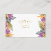 ディスプレー葉シャワー10月カラフル葉 エンクロージャーカード (裏面)