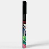 ディスプ鮮やかレイ内の水色の羽芸術的飾り Case-Mate iPhoneケース (裏面 / 右)