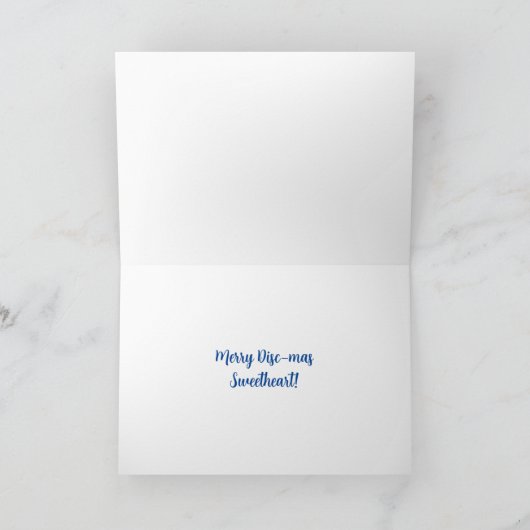 ディスメリーク・マス |ディスクゴルフクリスマパーソナライズされたス カード (内部)