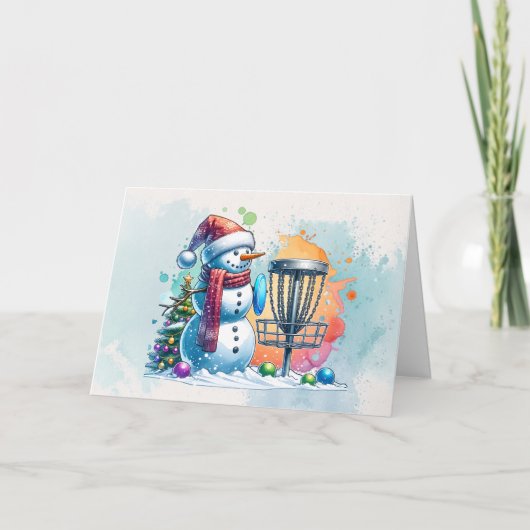 ディスメリーク・マス |ディスクゴルフクリスマパーソナライズされたス カード (正面)