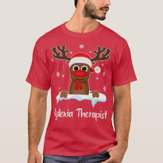 ディスリーアセラピストスクワッドトインデアサンタハットクリスチム Tシャツ