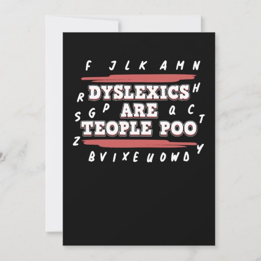 ディスレクシアの人々は馬鹿じゃない　ディスレクシア啓発 サンキューカード (正面)