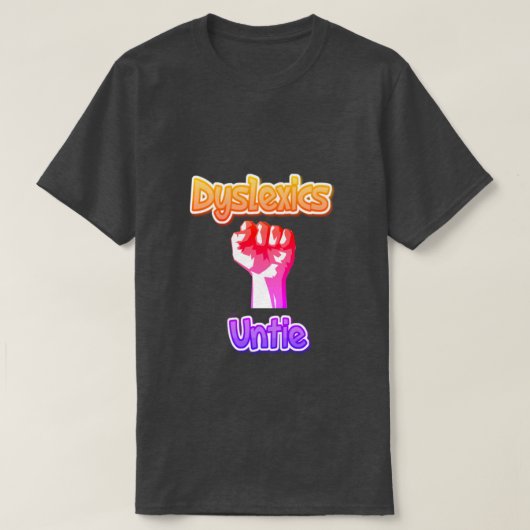 ディスレクシアはほどく Tシャツ (デザイン正面)