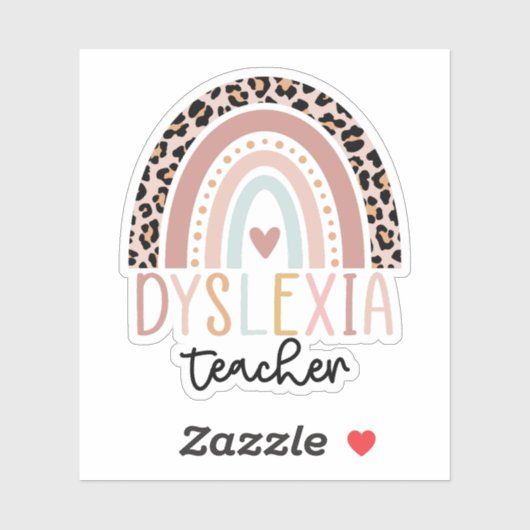ディスレクシア先生レインボーディスレクシア認識度 シール (シート)