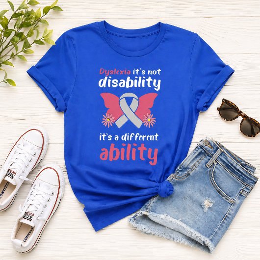 ディスレクシア啓発 異なった才能 インスピレーション Tシャツ