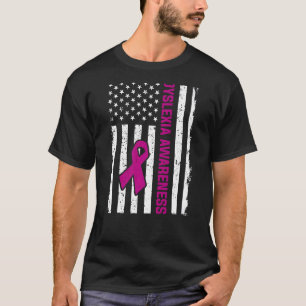 ディスレクシア月リボンUSA国旗ディスレクシア読ズ Tシャツ