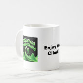 ディスレクシア楽しむ山脈 – 登る コーヒーマグカップ (正面左)