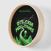 ディスレクシア楽しむ山脈 – 登る！動機 壁時計 (傾斜)