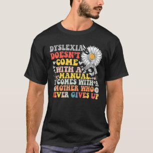 ディスレクシア認識度デイジーグルーヴィ失読戦士 Tシャツ