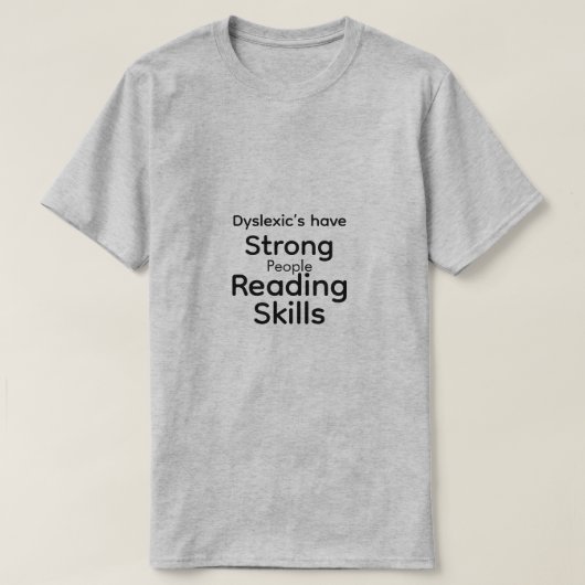 ディスレクシアTシャツ 共感 Tシャツ (デザイン正面)