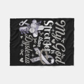 ディスレシ誇りを持ったアの衣装リボンChよりも強い神 フリースブランケット (正面(横))