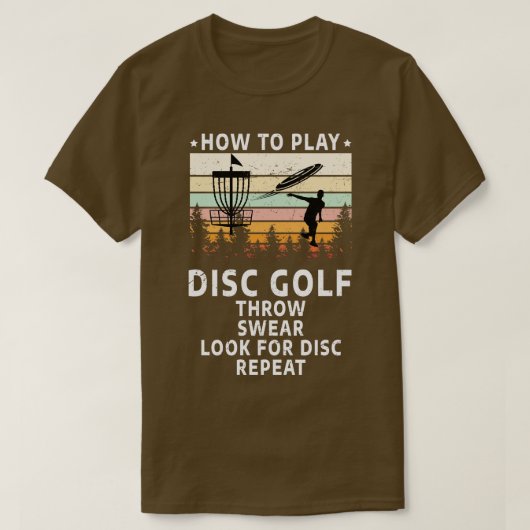 ディス遊クゴルフディおもしろいスク愛好家 Tシャツ (デザイン正面)