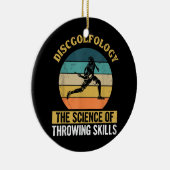ディス飛んでいるクゴルフのメンズディスクスポーツデザイン セラミックオーナメント (右)