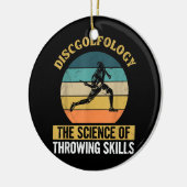 ディス飛んでいるクゴルフのメンズディスクスポーツデザイン セラミックオーナメント (左)