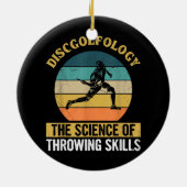 ディス飛んでいるクゴルフのメンズディスクスポーツデザイン セラミックオーナメント (裏面)