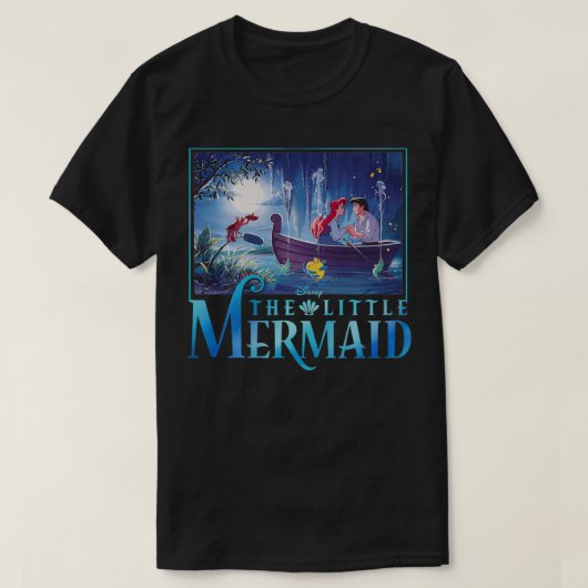 ディズニーザリトルマーメイドアリエル&エリック・グロットポート Tシャツ (デザイン正面)