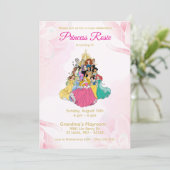 ディズニープリンセス誕生日の招待状 招待状 (スタンド正面)