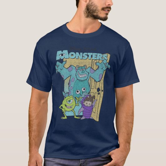 ディズニー・ピクサー モンスターズ・インク マイク サリー ブー グループ ポーズ Tシャツ (正面)