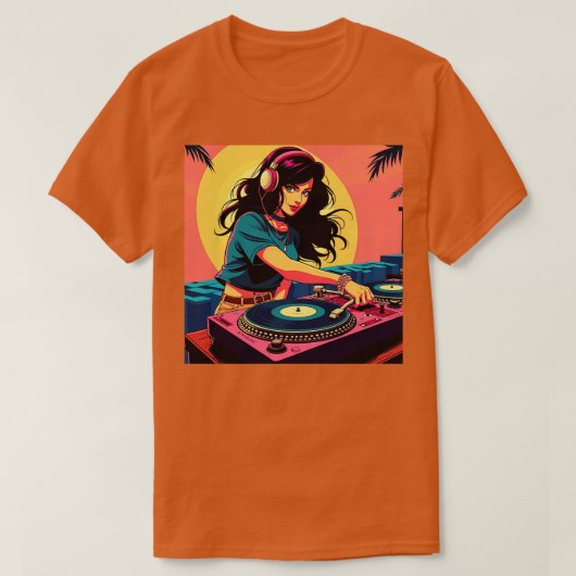 ディセオレトロDJムジェールミシカアルテヴィンテージ Tシャツ (デザイン正面)