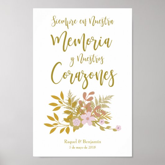 ディセニョコンメモリカティボセレスクエリドスエンエスパニョル ポスター (正面)