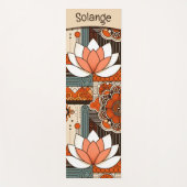 ディセニョレトロデフロレスデロータス ヨガマット (正面)